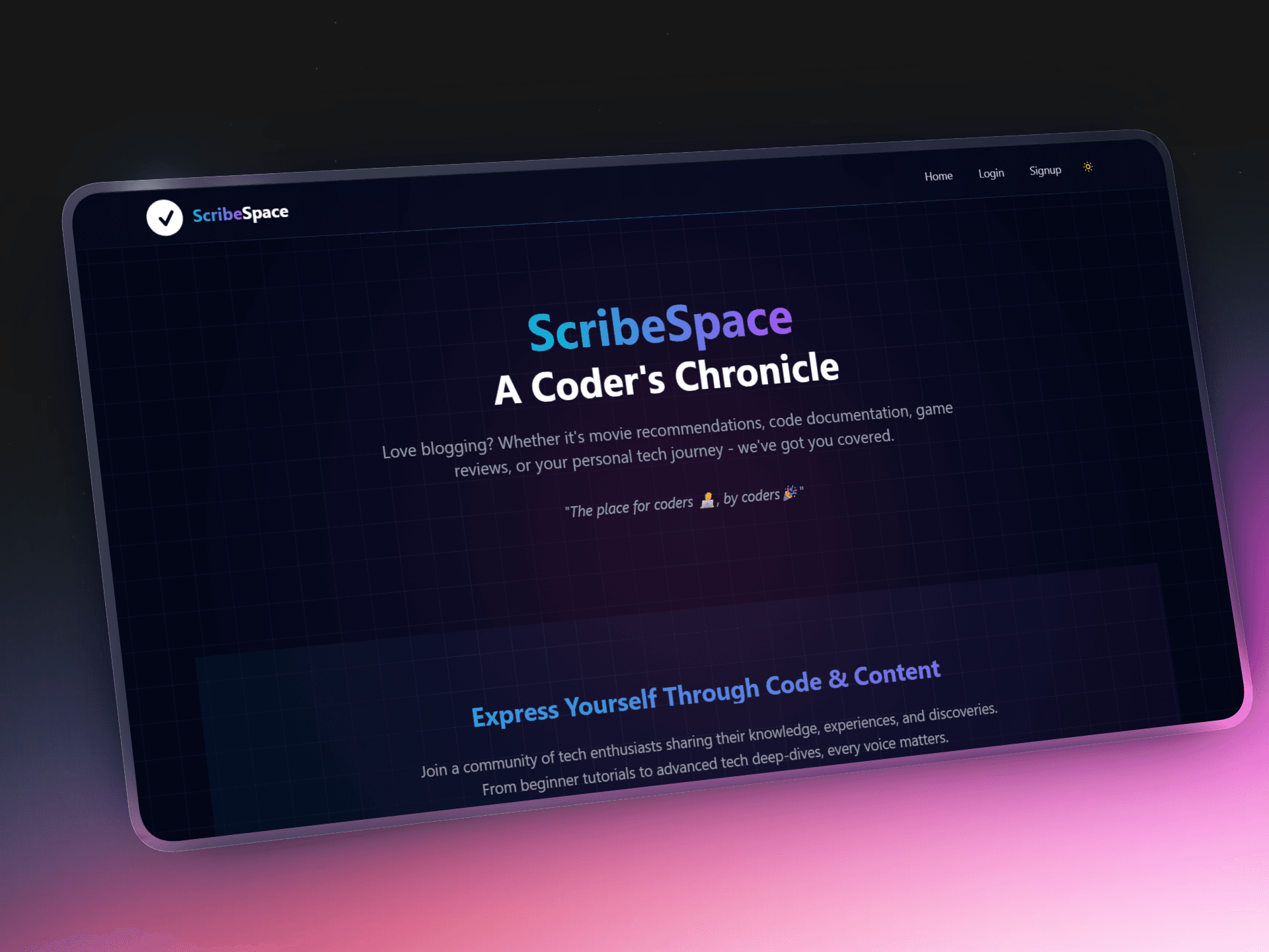 ScribeSpace – Modern Blogging Platform