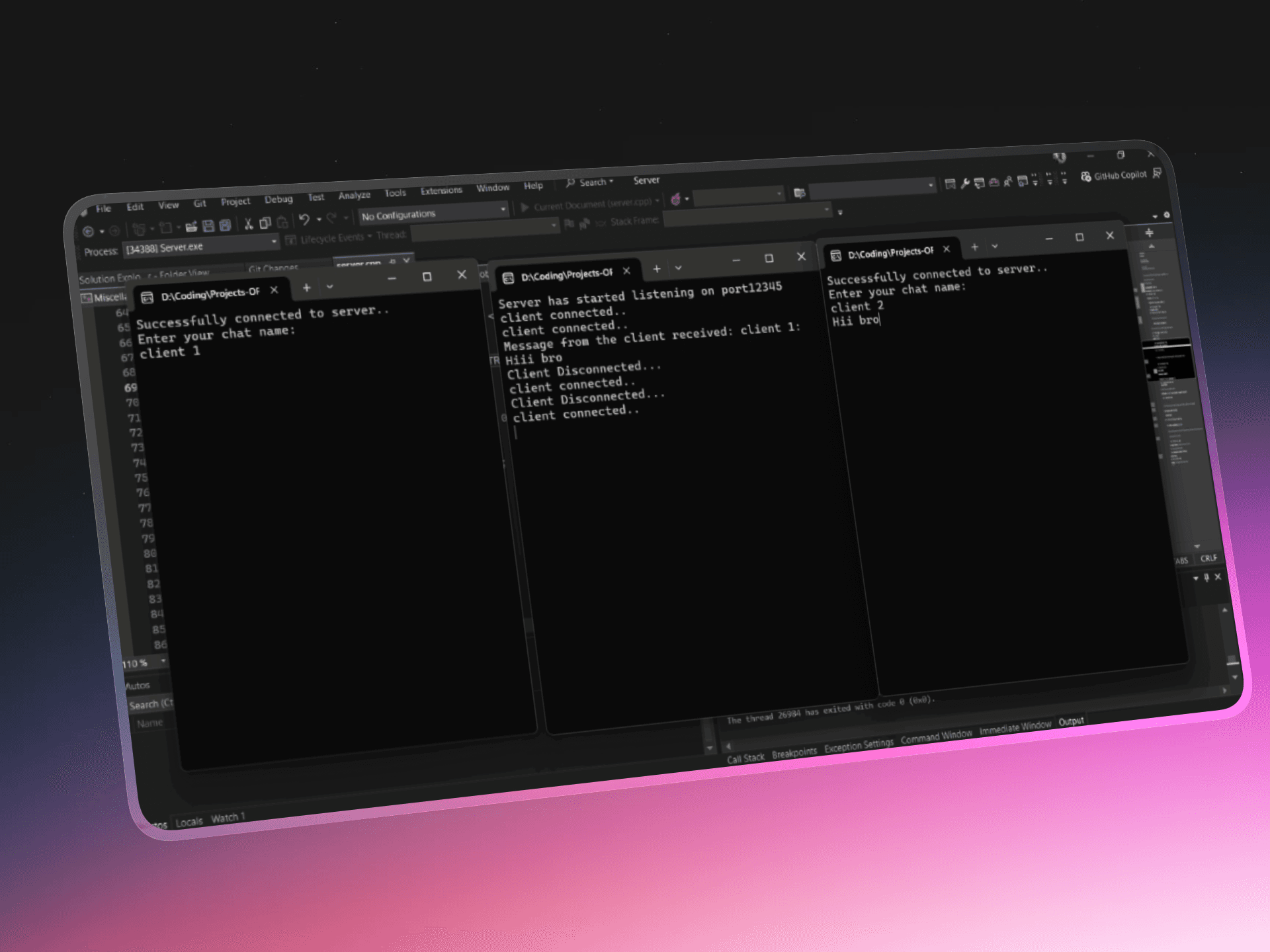 WinChatApp – Multi-threaded TCP Chat System
